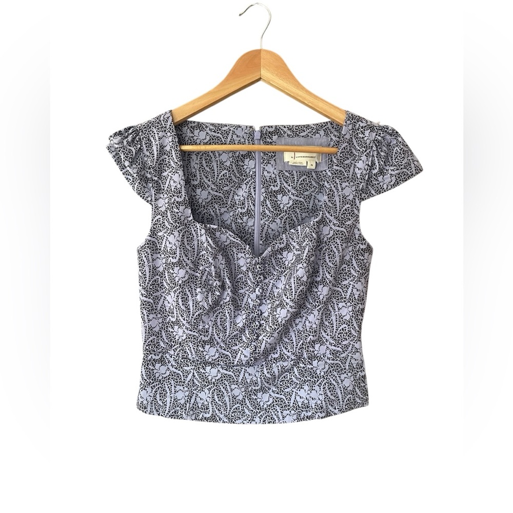 NWOT Anthropologie Cecily Fit & Flare Top